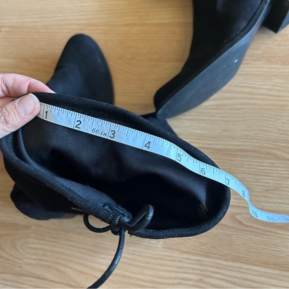 Charles by Charles David Tall Suede Tie Gammon Boots 8M - Picture 6 of 9